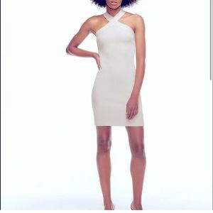 House of Harlow 1960 ribbed cross neck dress